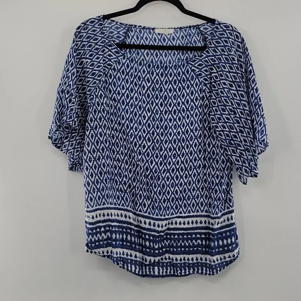 3For$20 BLL New York Blue & White Blouse size S/P